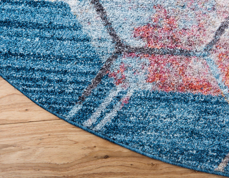Spectrum Array Collection Area Rug - Aurora Round Blue lifestyle 66