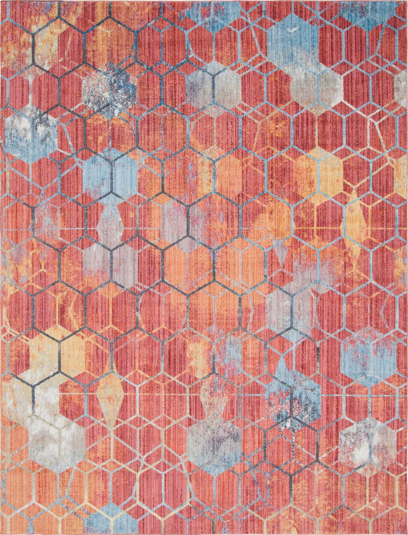Spectrum Array Collection Area Rug - Aurora Rectangle Red Main