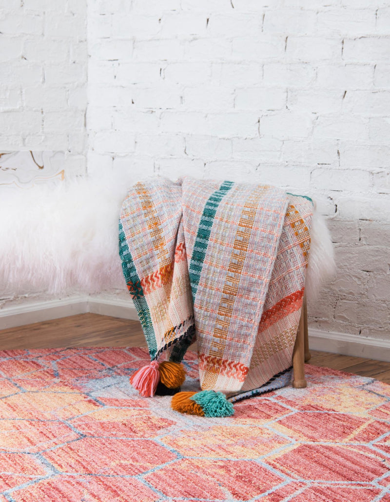 Spectrum Array Collection Area Rug - Aurora Round Red lifestyle 55