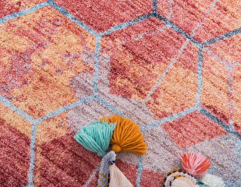 Spectrum Array Collection Area Rug - Aurora Round Red lifestyle 61