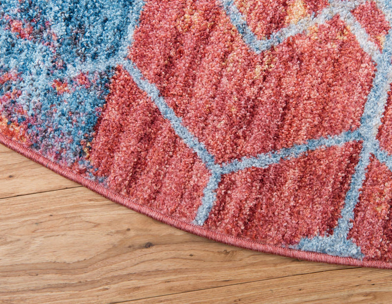 Spectrum Array Collection Area Rug - Aurora Round Red lifestyle 68