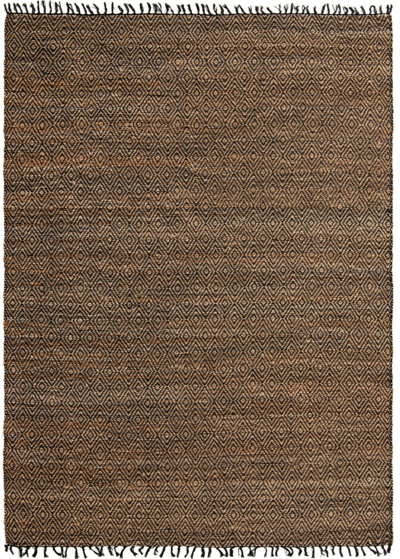 Woven Seaside Jute Collection Area Rug - Marina Rectangle Black Main