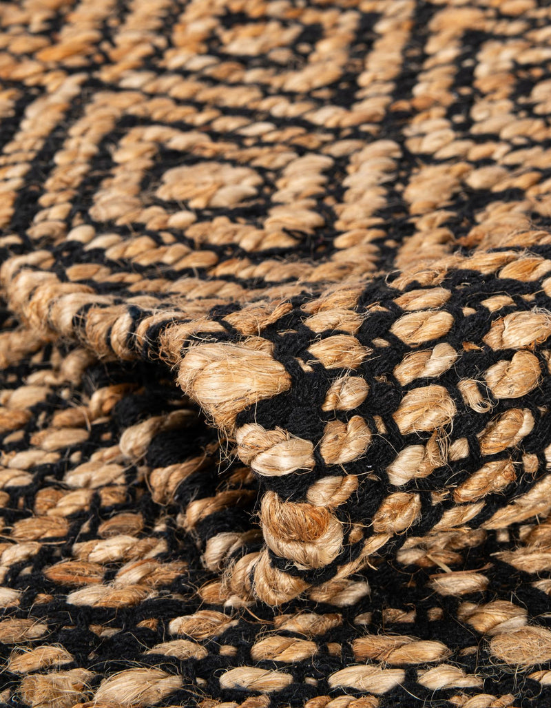 Woven Seaside Jute Collection Area Rug - Marina Rectangle Black lifestyle 25