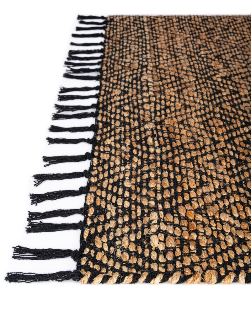 Woven Seaside Jute Collection Area Rug - Marina Rectangle Black lifestyle 26