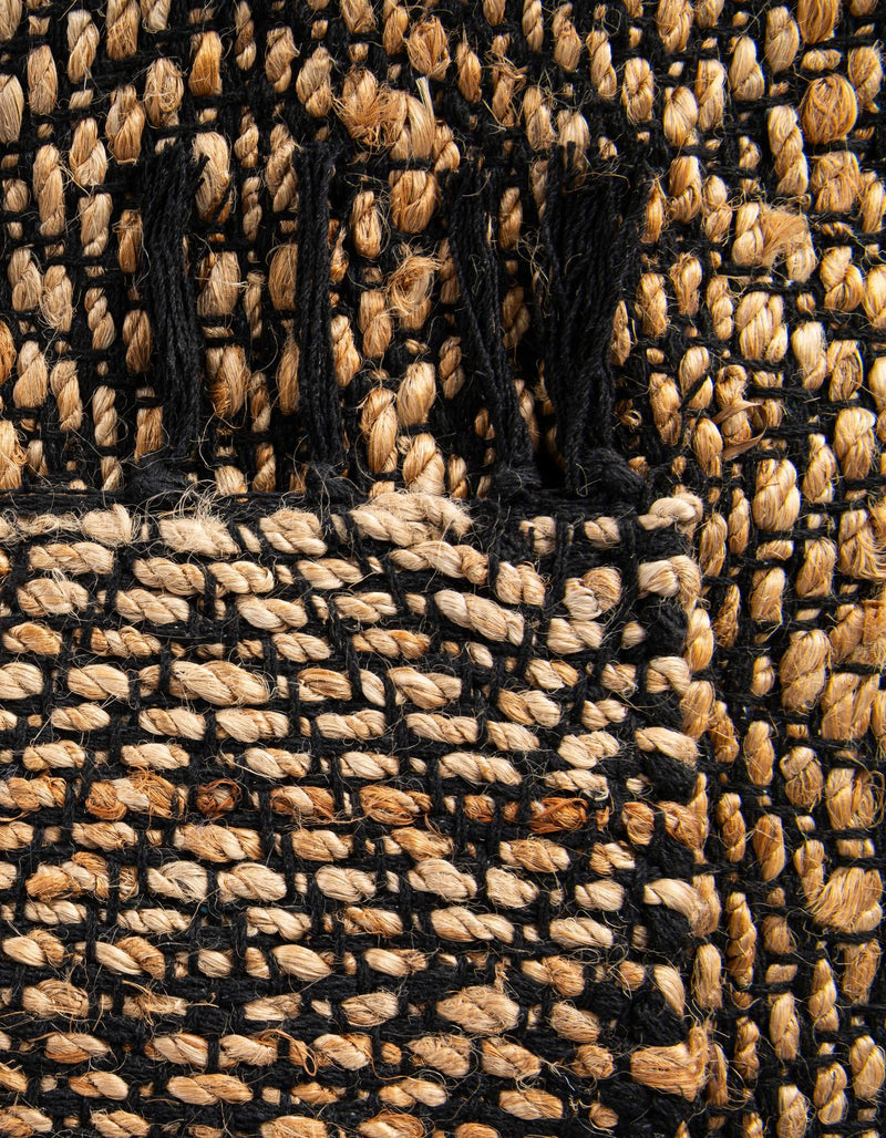Woven Seaside Jute Collection Area Rug - Marina Rectangle Black lifestyle 28
