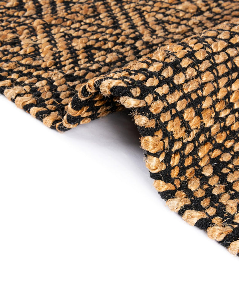 Woven Seaside Jute Collection Area Rug - Marina Rectangle Black lifestyle 29