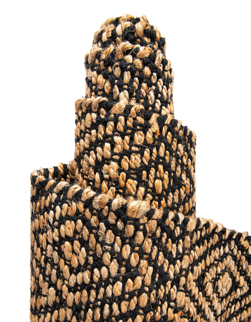 Woven Seaside Jute Collection Area Rug - Marina Rectangle Black lifestyle 30