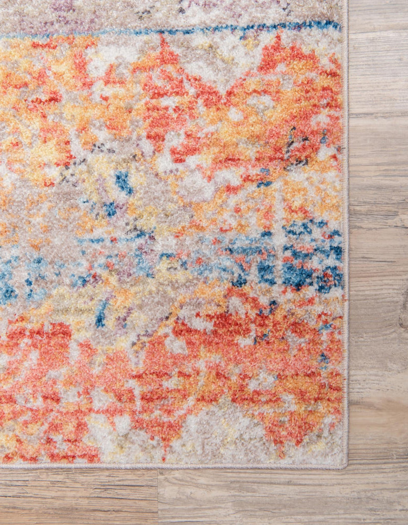 Seville Woven Collection Area Rug - Alcazar Rectangle Orange lifestyle 27