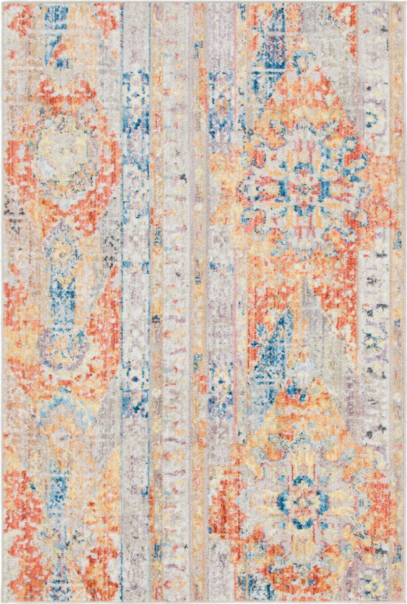 Seville Woven Collection Area Rug - Alcazar Rectangle Orange lifestyle 3