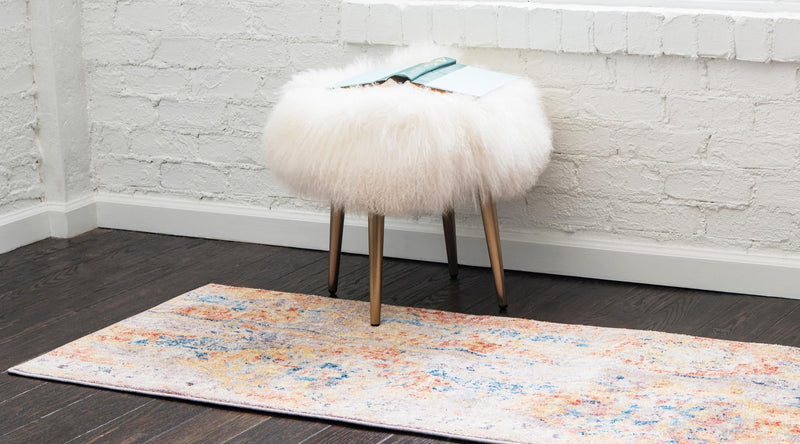 Seville Woven Collection Area Rug - Alcazar Runner Orange lifestyle 66