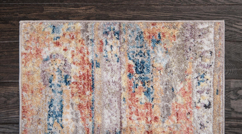 Seville Woven Collection Area Rug - Alcazar Runner Orange lifestyle 111