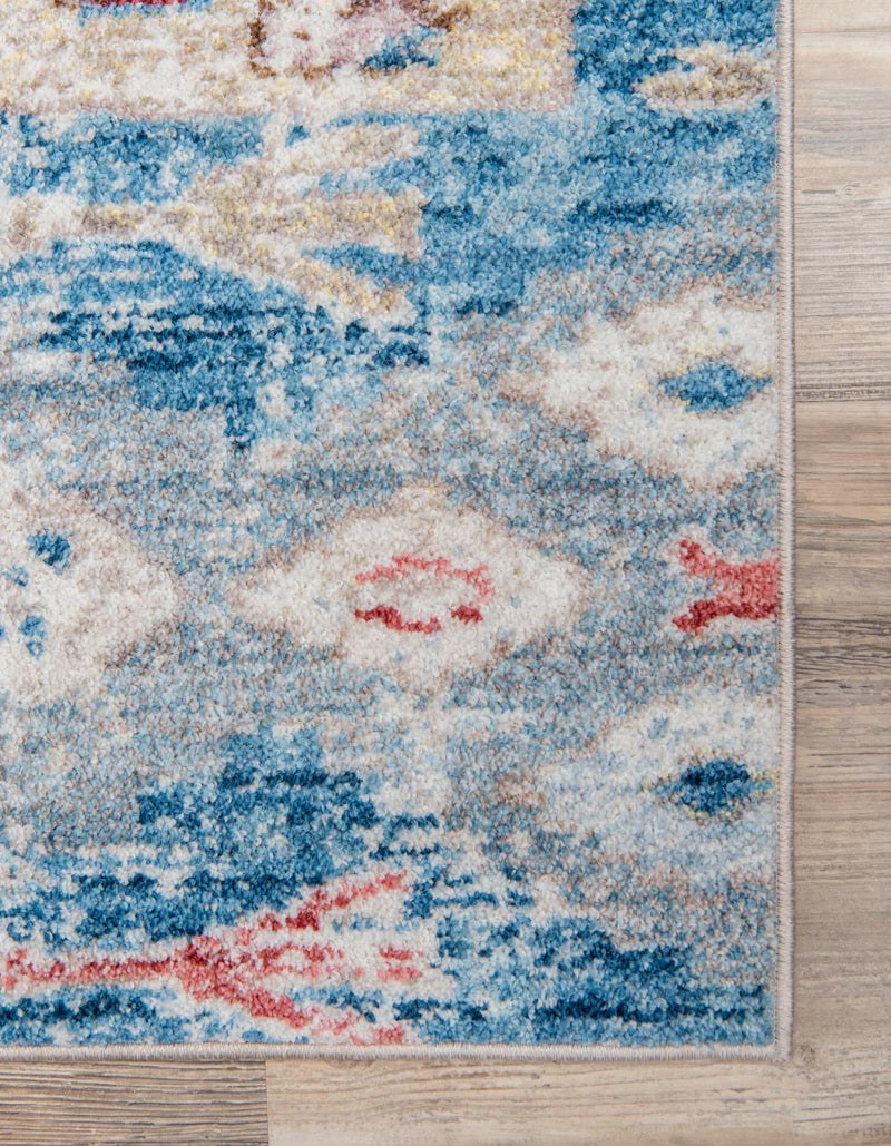 Seville Woven Collection Area Rug - Triana Rectangle Light Blue lifestyle 55