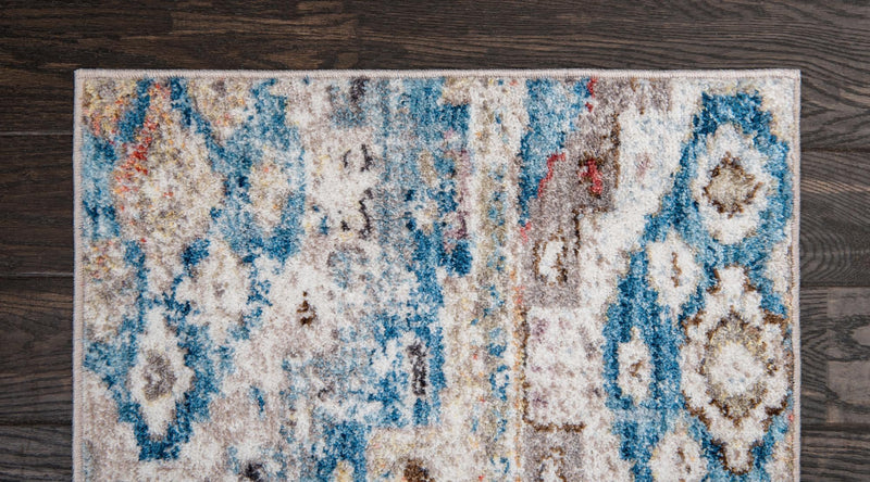 Seville Woven Collection Area Rug - Triana Runner Light Blue lifestyle 137
