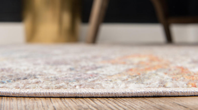 Seville Woven Collection Area Rug - Triana Round Cream lifestyle 114