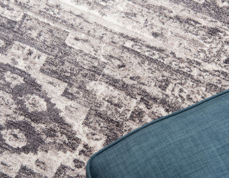 Seville Woven Collection Area Rug - Triana Round Gray lifestyle 57