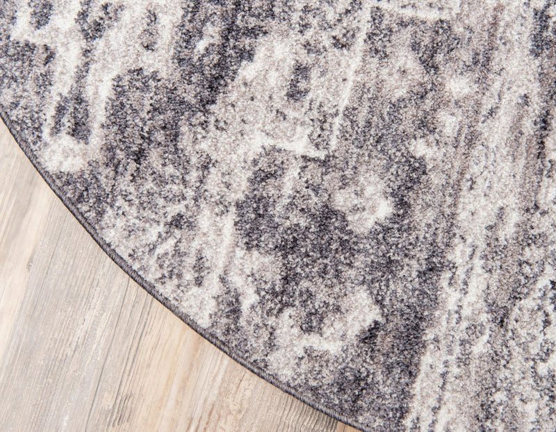 Seville Woven Collection Area Rug - Triana Round Gray lifestyle 64