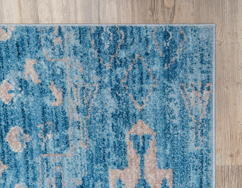 Seville Woven Collection Area Rug - Triana Rectangle Blue lifestyle 25
