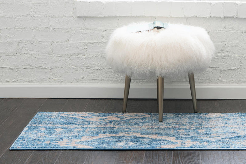 Seville Woven Collection Area Rug - Triana Runner Blue lifestyle 44