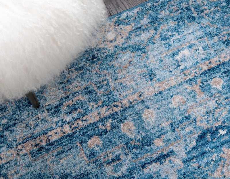 Seville Woven Collection Area Rug - Triana Runner Blue lifestyle 54