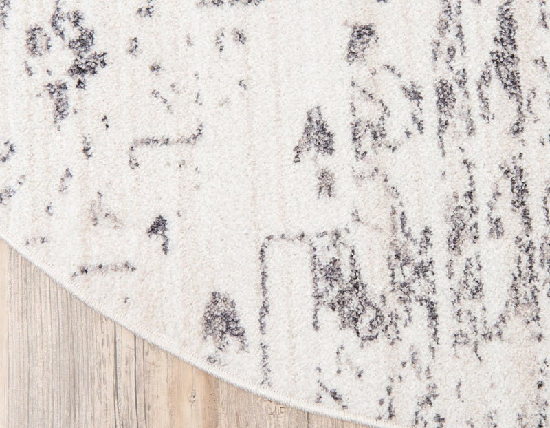 Seville Woven Collection Area Rug - Triana Round Ivory lifestyle 141