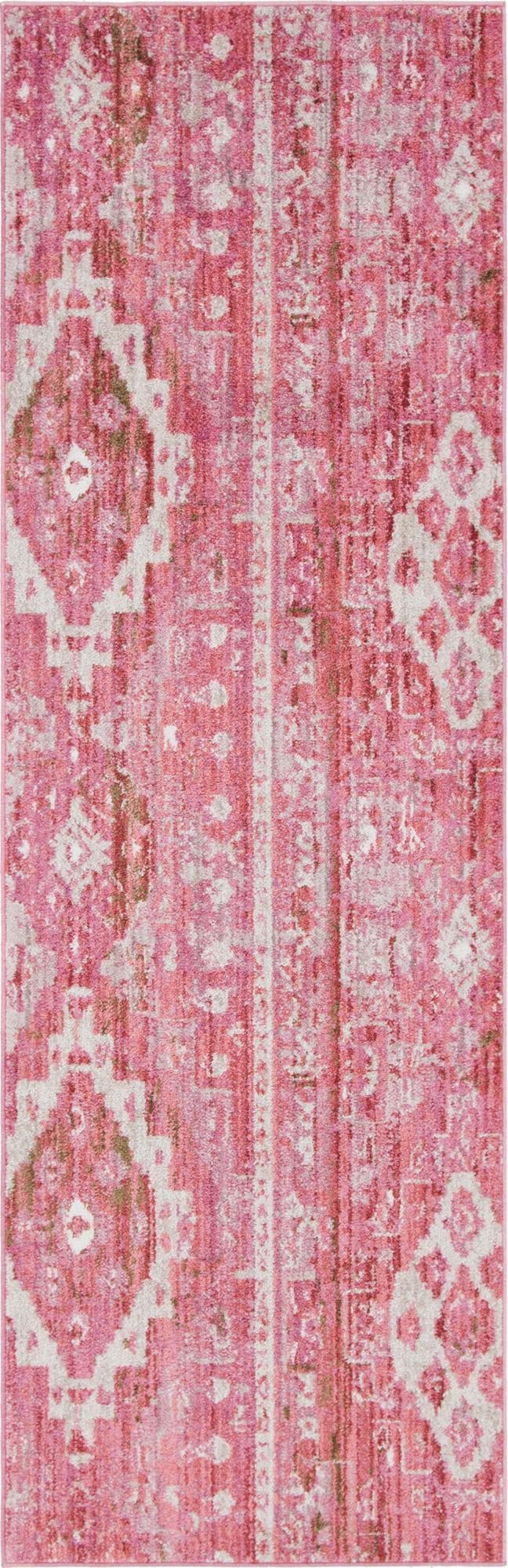 Seville Woven Collection Area Rug - Triana Runner Pink lifestyle 35