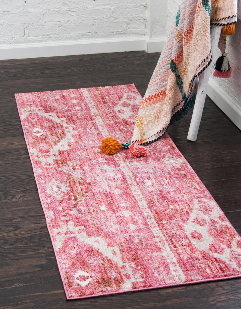 Seville Woven Collection Area Rug - Triana Runner Pink lifestyle 40