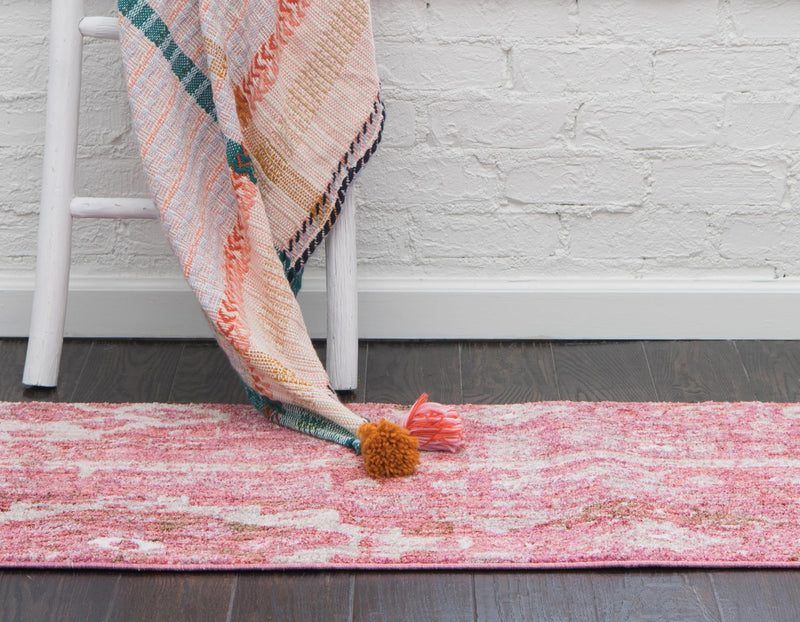 Seville Woven Collection Area Rug - Triana Runner Pink lifestyle 43