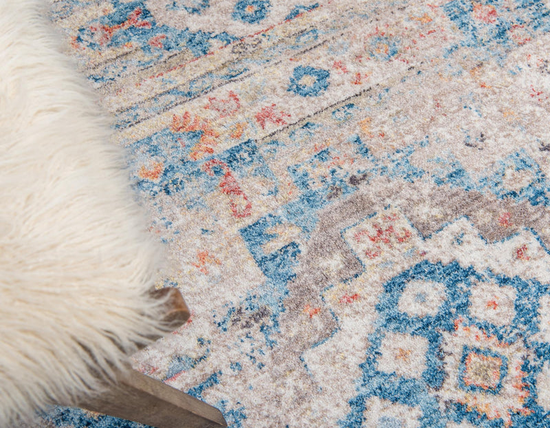 Seville Woven Collection Area Rug - Huelva Round Multi lifestyle 22