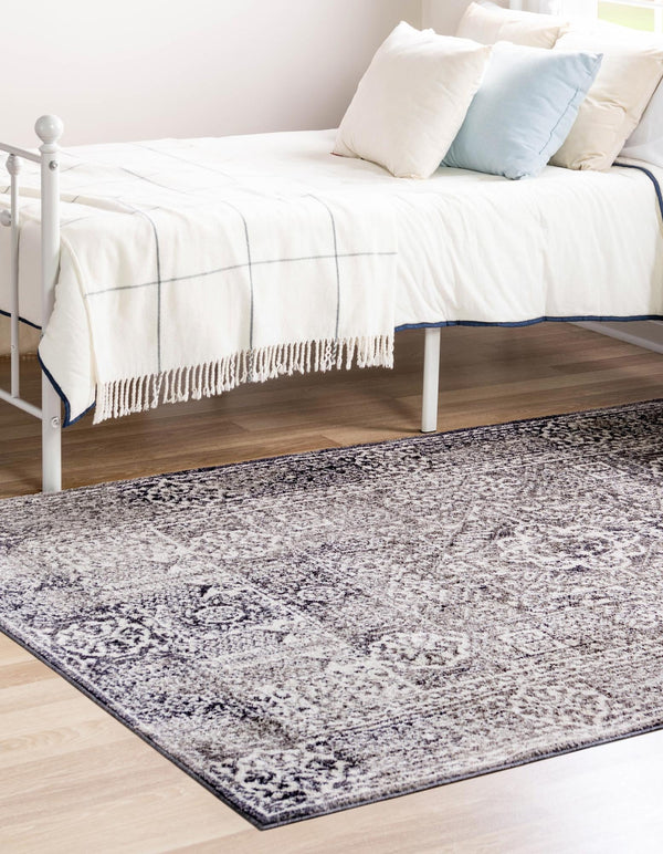 Bronx Loft Collection Area Rug - Belmont Rectangle Gray lifestyle 9