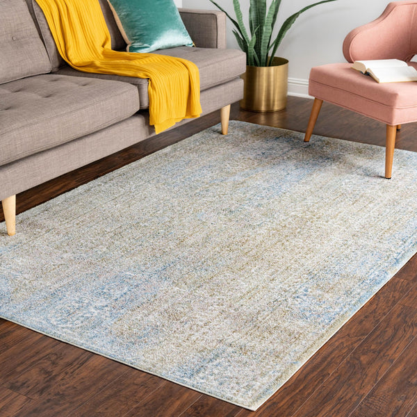 Bronx Loft Collection Area Rug - Belmont Rectangle Green lifestyle 42