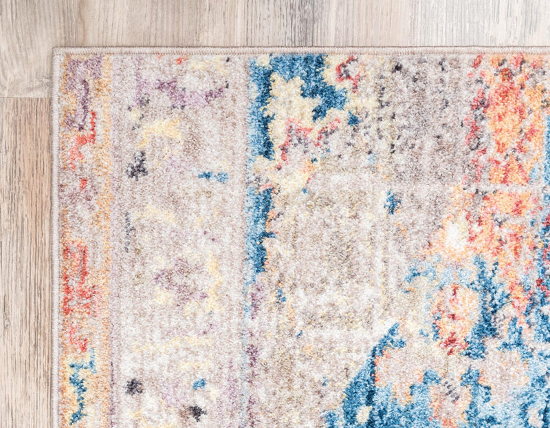 Seville Woven Collection Area Rug - Alcazar Rectangle Blue lifestyle 43