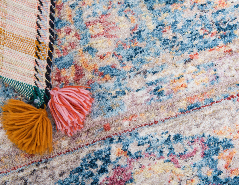 Seville Woven Collection Area Rug - Alcazar Runner Blue lifestyle 96