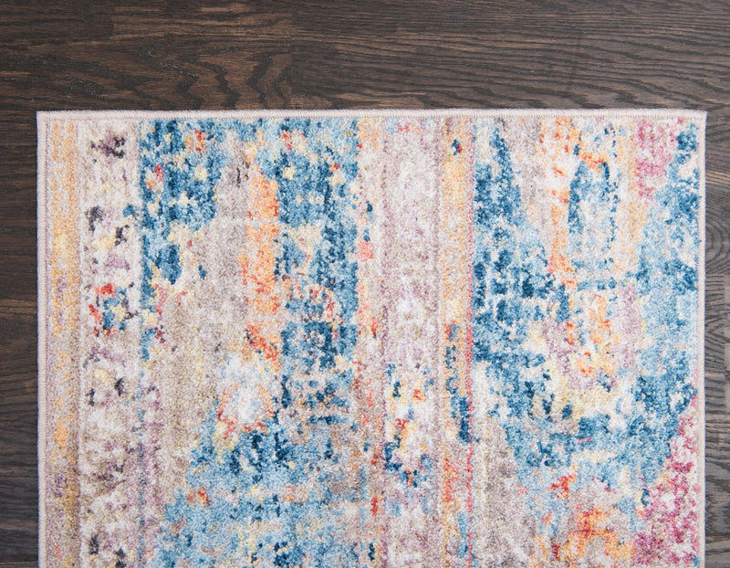 Seville Woven Collection Area Rug - Alcazar Runner Blue lifestyle 105