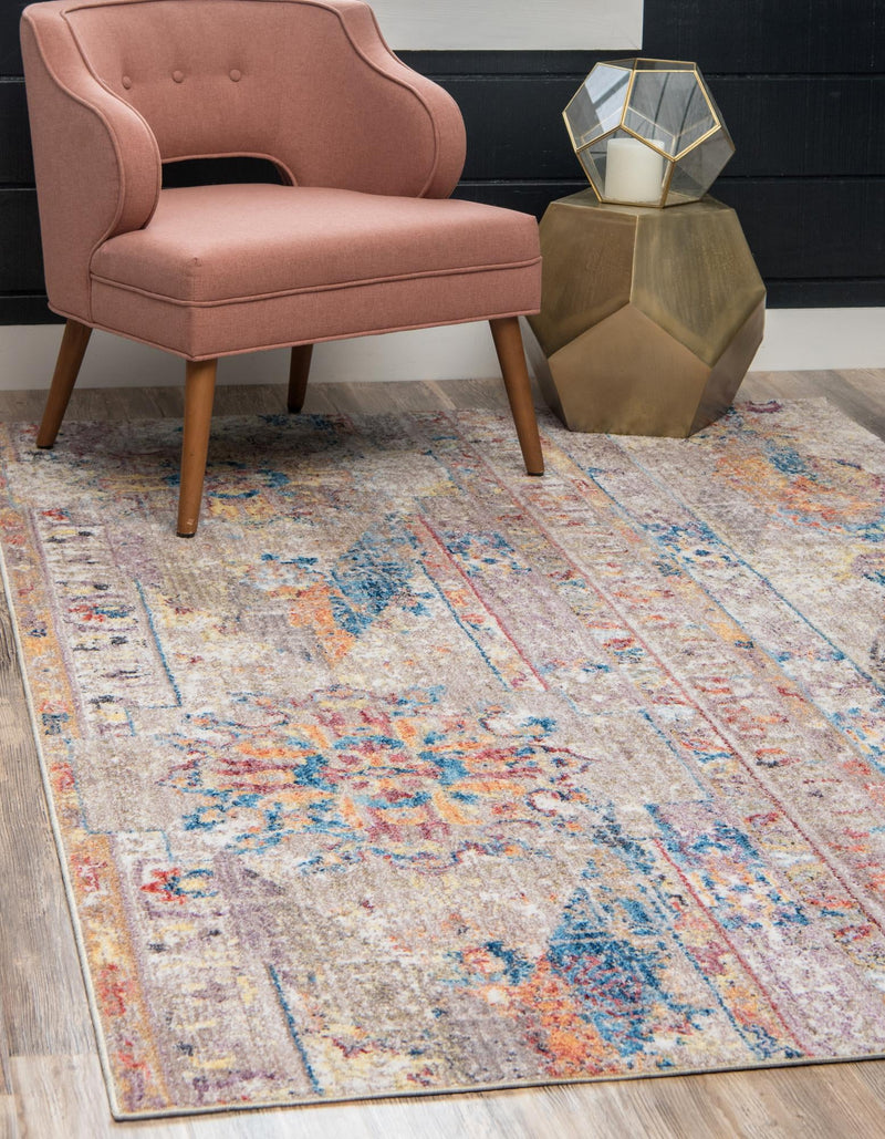 Seville Woven Collection Area Rug - Alcazar Rectangle Beige lifestyle 9