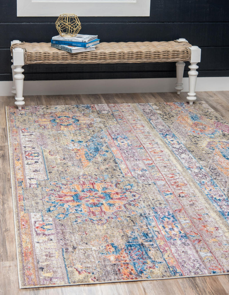 Seville Woven Collection Area Rug - Alcazar Rectangle Light Green lifestyle 5
