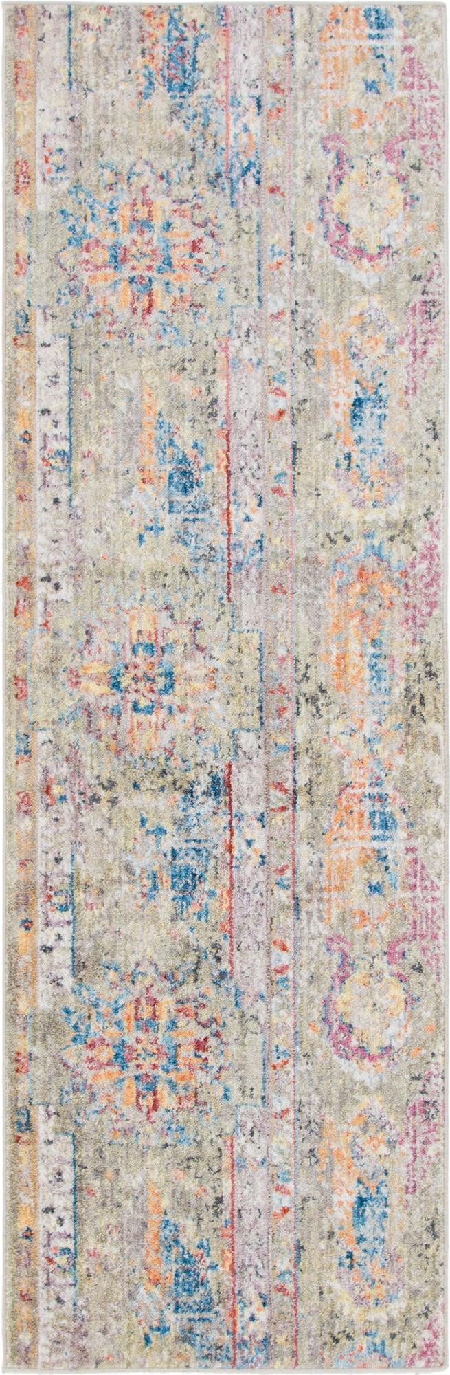 Seville Woven Collection Area Rug - Alcazar Runner Light Green lifestyle 32