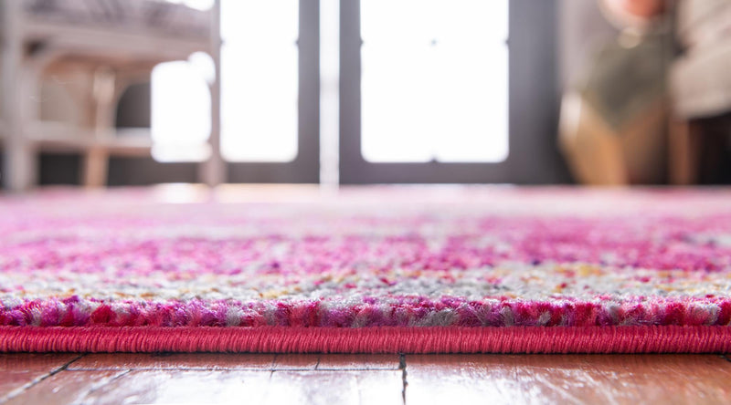 Brighton Terrace Collection Area Rug - Hove (Magenta) Square Magenta lifestyle 23