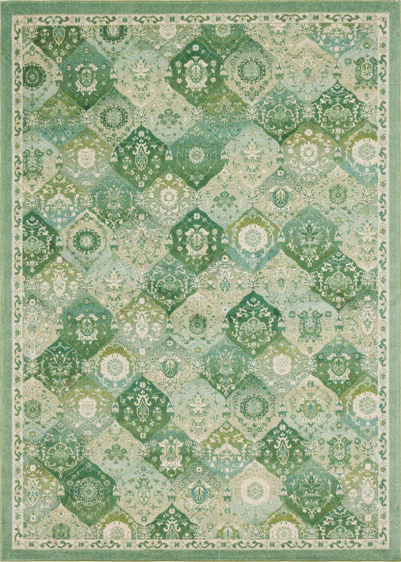 Brighton Terrace Collection Area Rug - Rottingdean (Green) Rectangle Green Main
