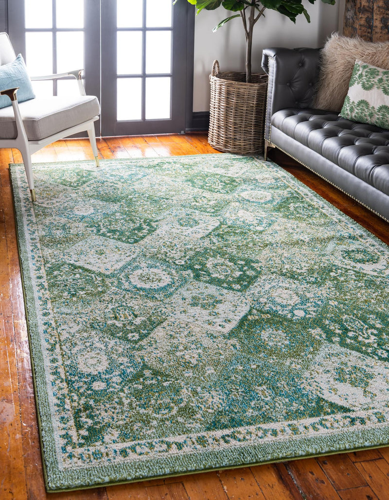 Brighton Terrace Collection Area Rug - Rottingdean (Green) Rectangle Green lifestyle 2