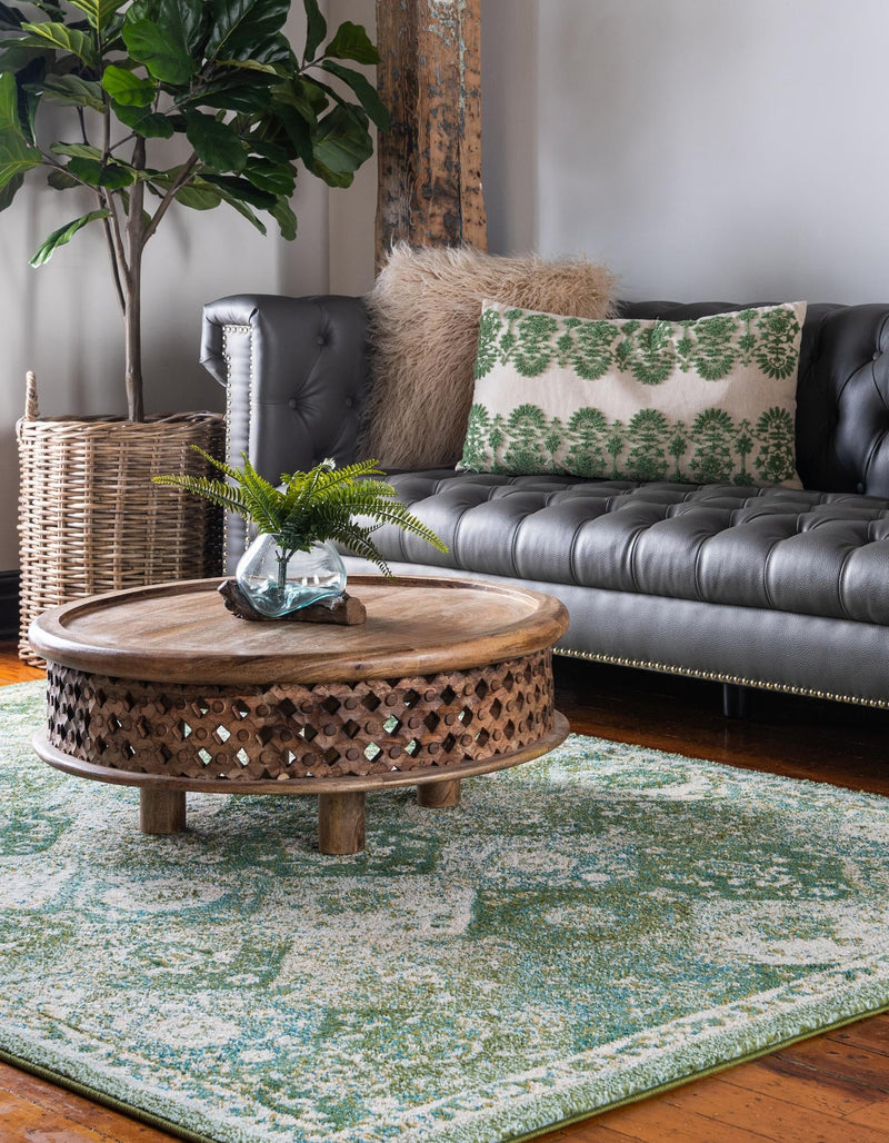 Brighton Terrace Collection Area Rug - Rottingdean (Green) Rectangle Green lifestyle 3