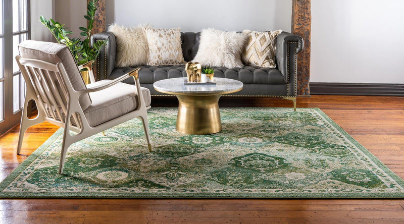 Brighton Terrace Collection Area Rug - Rottingdean (Green) Square Green lifestyle 23