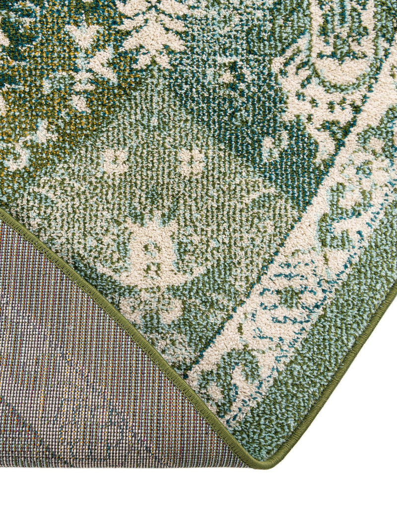 Brighton Terrace Collection Area Rug - Rottingdean (Green) Round Green lifestyle 56