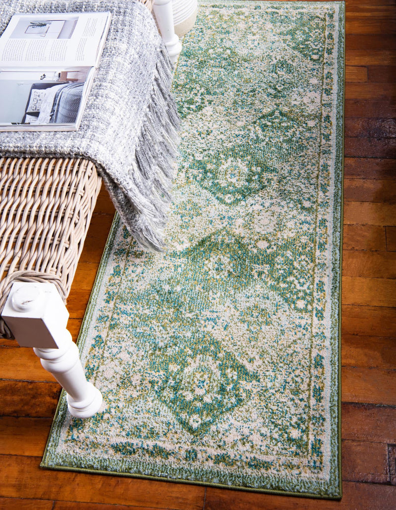 Brighton Terrace Collection Area Rug - Rottingdean (Green) Runner Green lifestyle 20