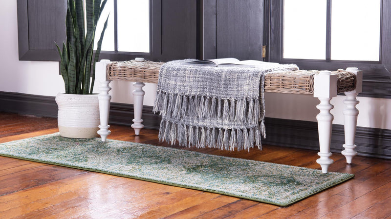 Brighton Terrace Collection Area Rug - Rottingdean (Green) Runner Green lifestyle 22