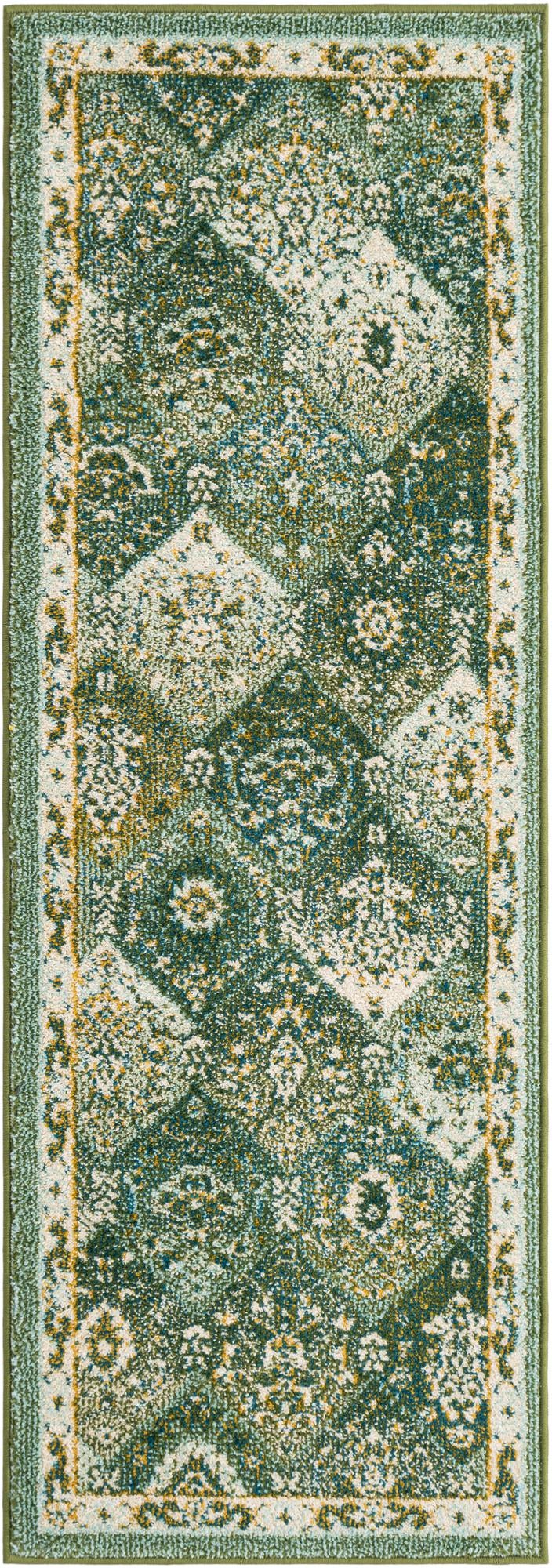 Brighton Terrace Collection Area Rug - Rottingdean (Green) Runner Green lifestyle 18