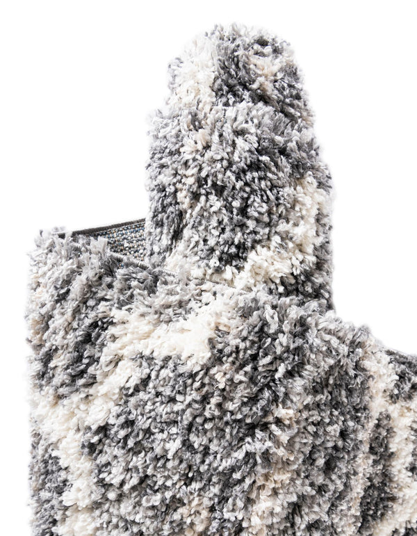 Cozy Cove Shag Collection Area Rug - Marina Rectangle Gray lifestyle 80
