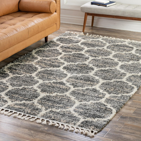 Cozy Cove Shag Collection Area Rug - Marina Rectangle Gray lifestyle 73