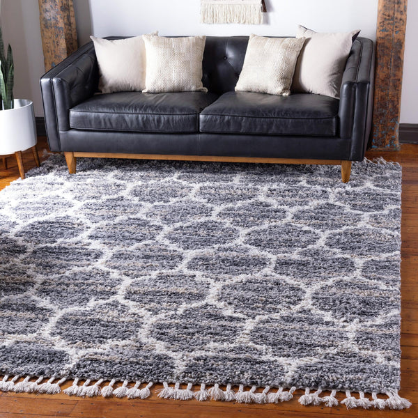 Cozy Cove Shag Collection Area Rug - Marina Square Gray lifestyle 84