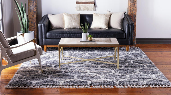 Cozy Cove Shag Collection Area Rug - Marina Square Gray lifestyle 112