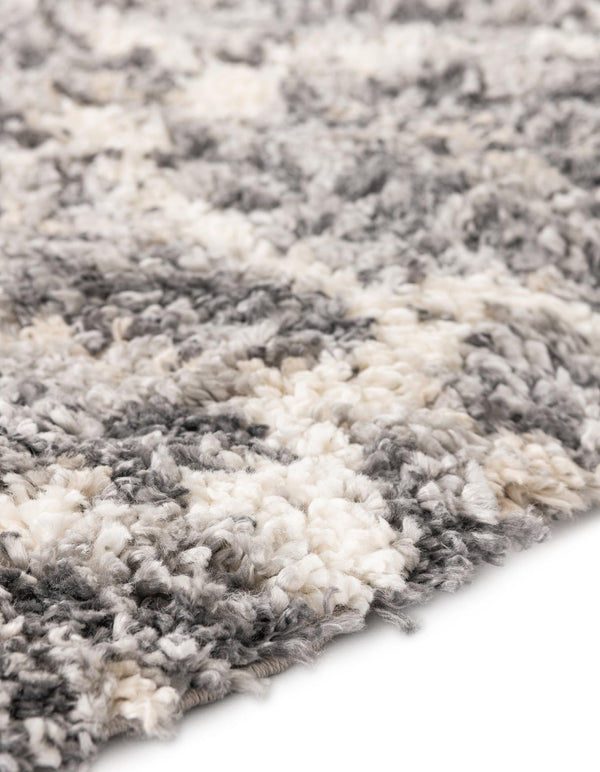 Cozy Cove Shag Collection Area Rug - Marina Round Gray lifestyle 56